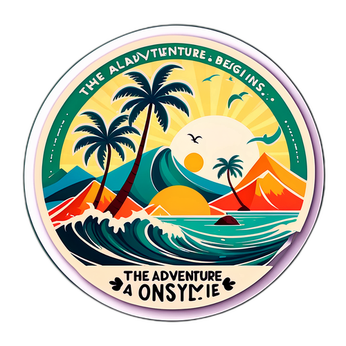 Insula Iubirii - Stickers cu Temă Tropicală