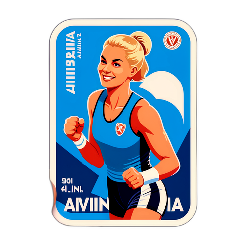 Retro-tyylinen tarra Alviina Alametsästä