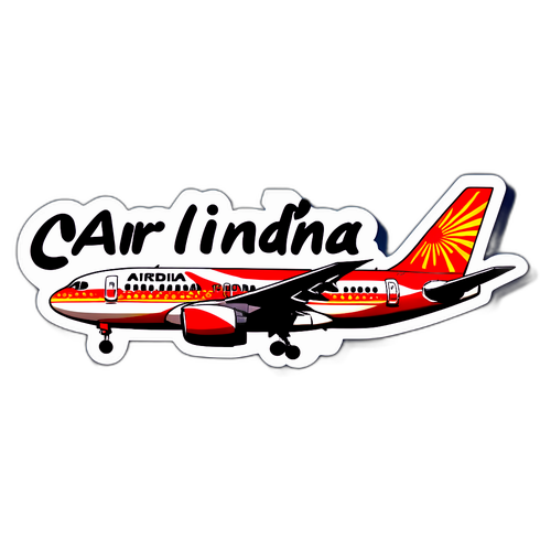 Air India-Inspired Airplane Sticker