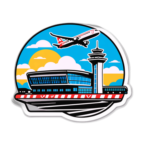 千歳空港のイラストステッカー