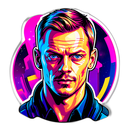 Futuristisk Klistermärke av Joel Kinnaman