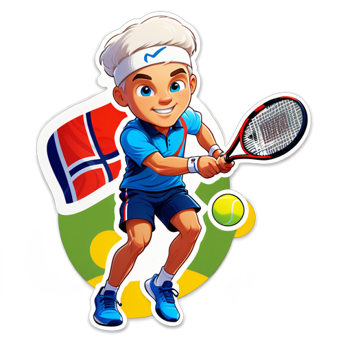 Casper Ruud Tennis Sticker