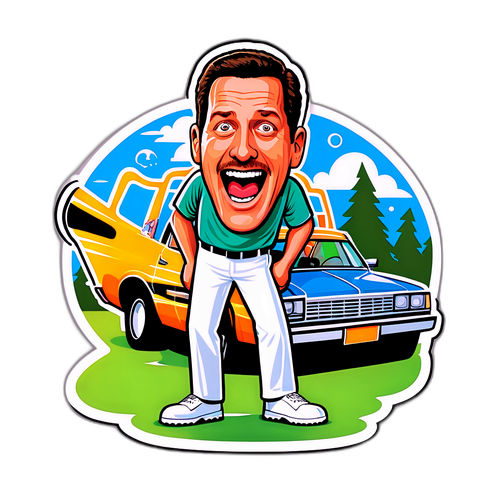 Ikoninen kohtaus elokuvasta Happy Gilmore