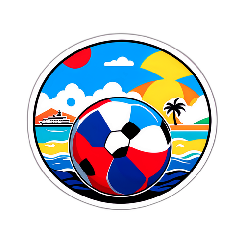 Стікери на пляжі з духом Ланса