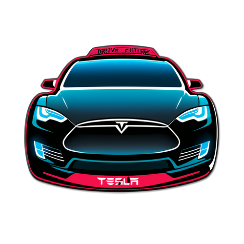 Elegant Tesla med Elektriske Lyn