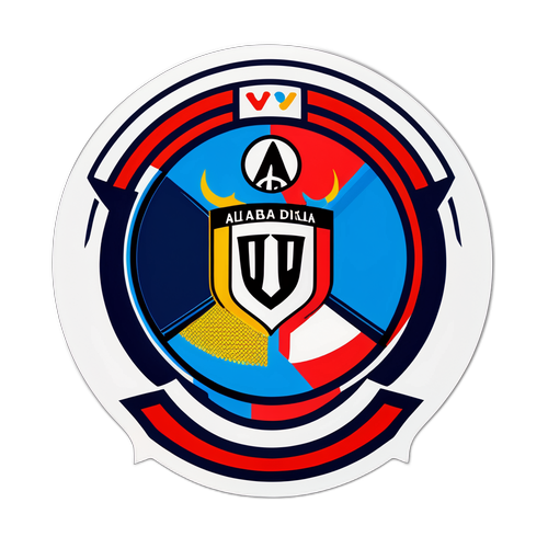 세리 A 팀 로고와 열정적인 팬들 스티커 디자인