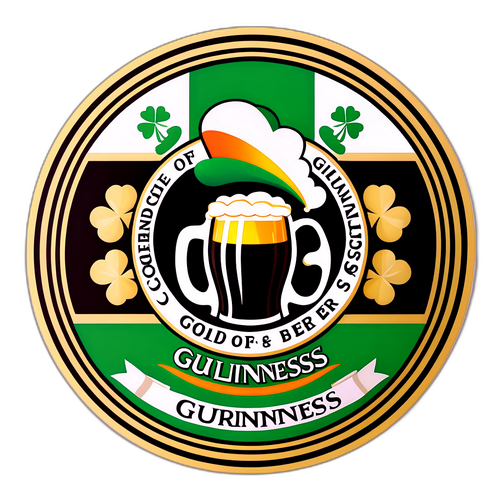 Skaber en sjov klistermærke med House of Guinness logo