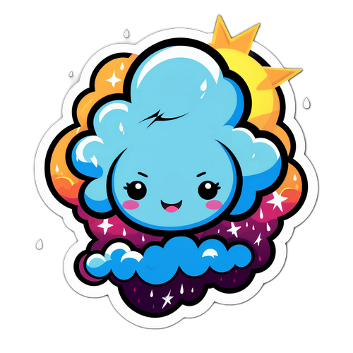 Masiglang Sticker ng Ulap ni Yolanda