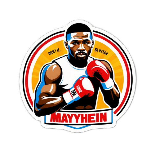 メイウェザーのボクシングスタイルを反映したシンプルでパワフルなステッカー
