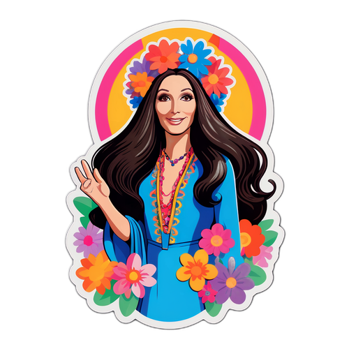 Cher in Outfit Iconico degli Anni '70