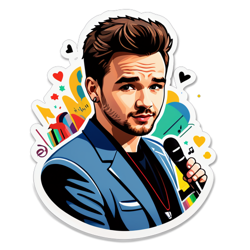 Baanbrekende Sticker Ontwerp! Liam Payne Tussen Muzikale Elementen en One Direction Symbolen