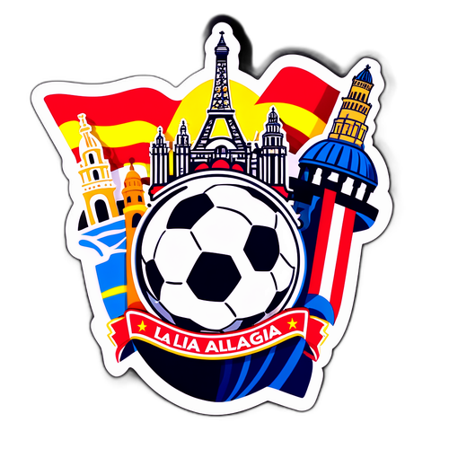Logo La Liga dengan Mercu Tanda Sepanyol