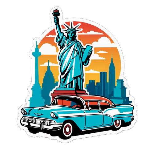 अमेरिका का वार rétro स्टिकर