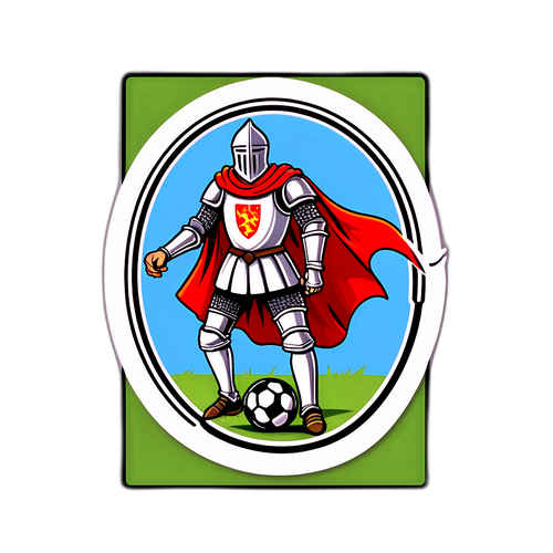 Mchoro wa Kichekesho wa Kiongozi wa Kijeshi kwenye Mpira