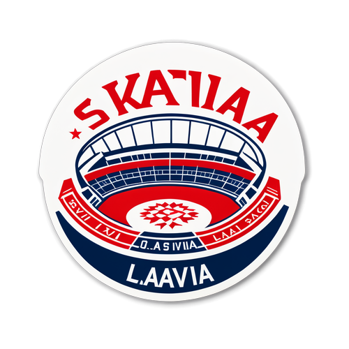 Návrh nálepek s významným stadionem SK Slavia Praha