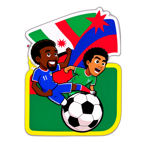 Sticker Momen Seru Pertandingan Haiti vs Arab Saudi