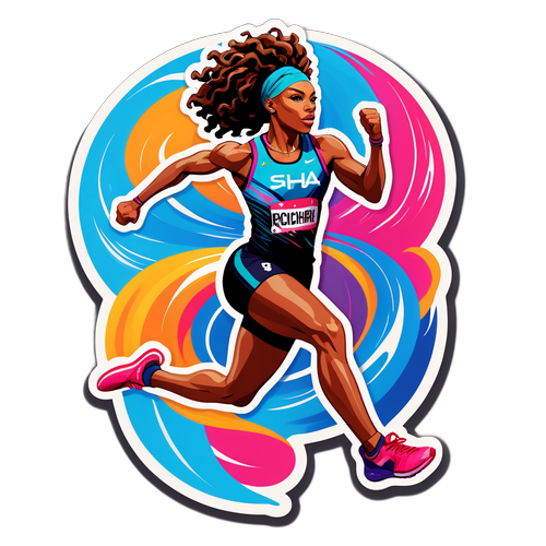 Dynamic Sha'Carri Richardson Sticker