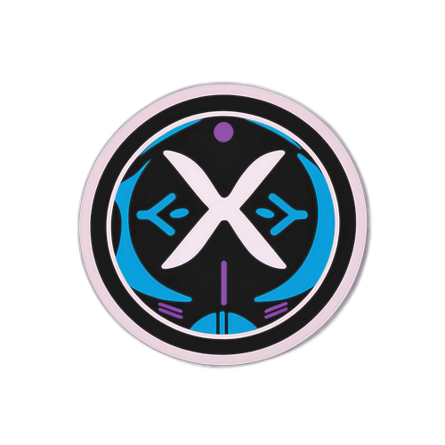 Futurystyczny styl logo XRP