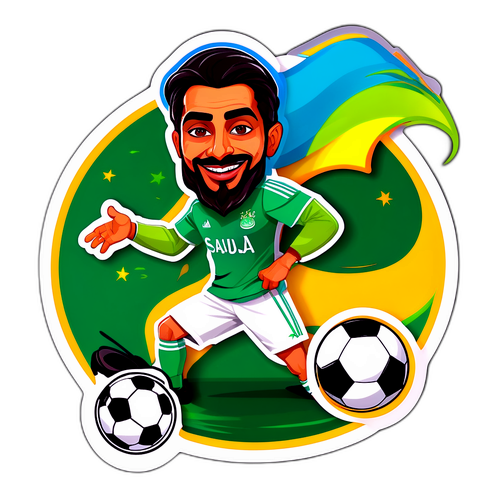 Stiker Berwarna-warni Liga Profesional Arab Saudi