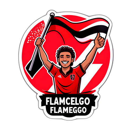 Glädjefull Flamengo-fansklistermärke