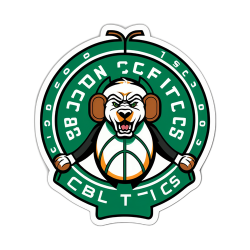 Ilustração vibrante do Boston Celtics