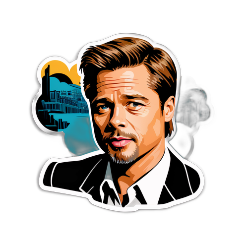 Cena Estilizada de Brad Pitt como Ator