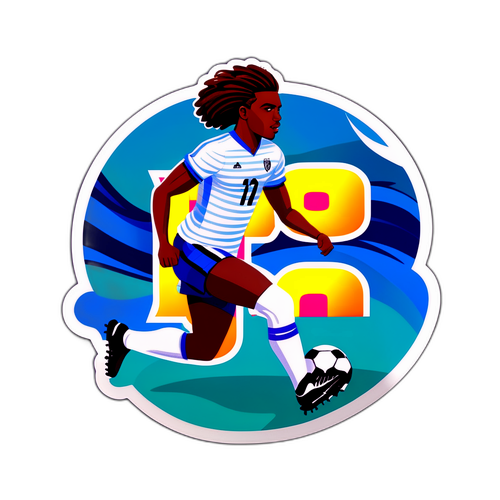 Dynamic Football Sticker Featuring Tutu Atwell's Number