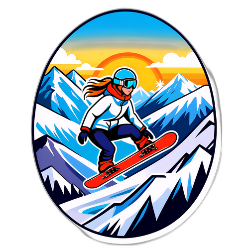 Scenă de Snowboarding cu Femei