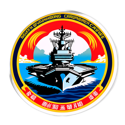 山东航空母舰六周年纪念贴纸