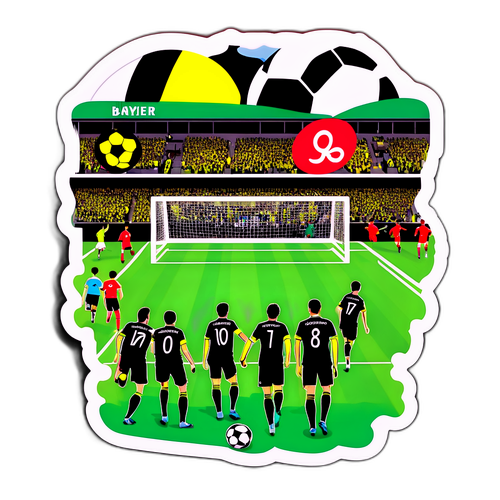 Емоційний стікер футбольного матчу між Боруссією та Байєром