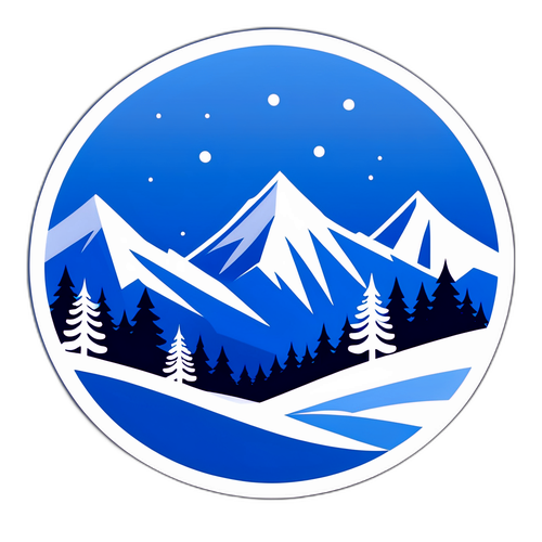 Winterlandschaft mit den Alpen