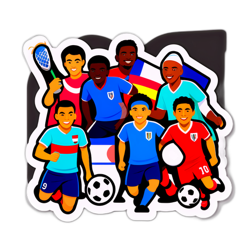 Stiker Pemain Sepak Bola Berbagai Negara