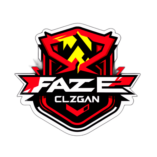 Логотип FaZe Clan с графическим эффектом и элементами киберспорта