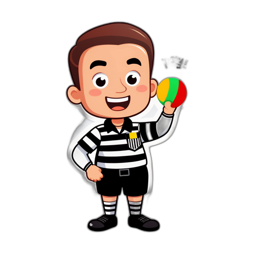 Karakter Cute Pengadil Bola Sepak