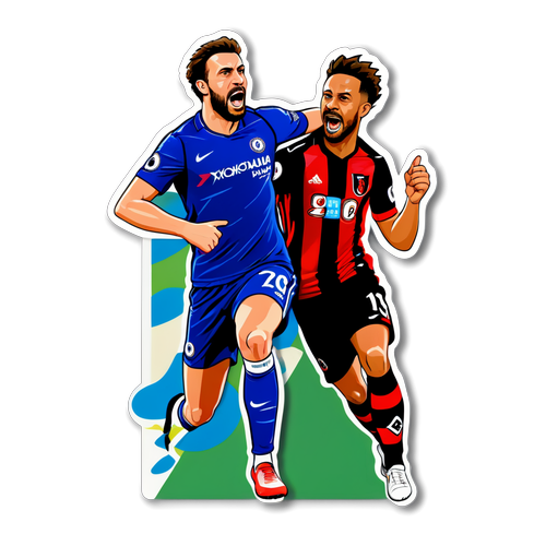 Energetisk sticker med Chelsea vs Bournemouth