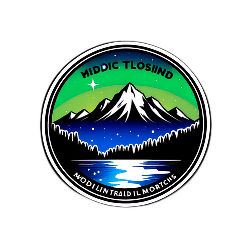 Sticker ya Midtjylland na Nuru za Kaskazini