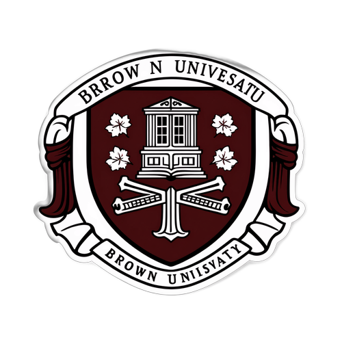 Minimalist Sticker af Brown University Crest
