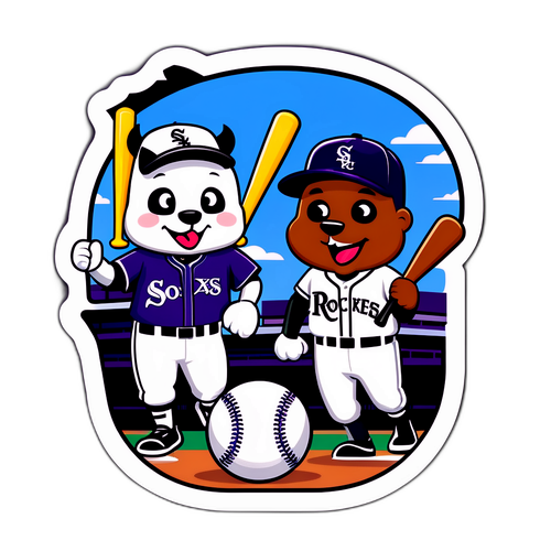 Playful Mascot Rivalry: White Sox vs. Rockies