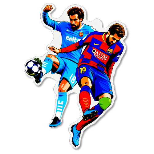 Sticker reprezentând meciul Barcelona vs. Espanyol
