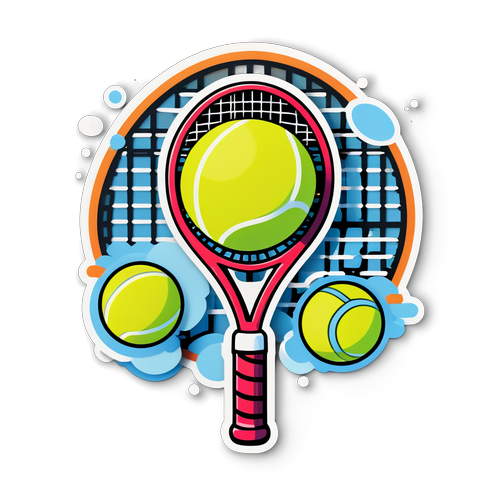 Sticker vui nhộn về tennis