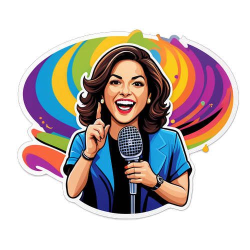 Silvia Annichiarico con Microfono