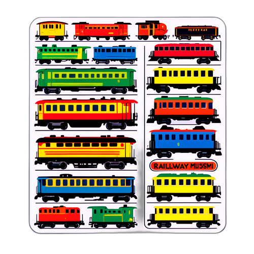 色とりどりの列車ステッカー