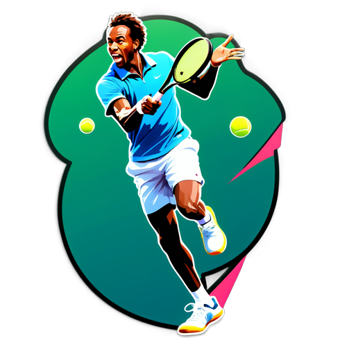 Monfils'in Tenis Tarzını Yansıtan Dinamik Tasarım