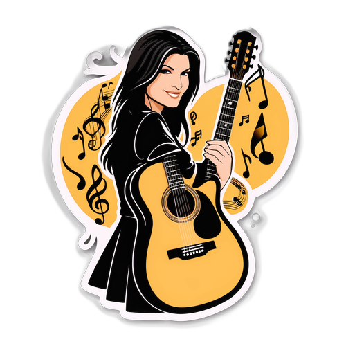 Elegante adesivo dedicato a Laura Pausini