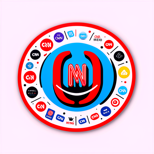 Nálepka s moderním logem CNN
