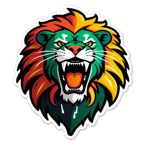 Stiker Emblem Club Leon dengan Singa Menggeram