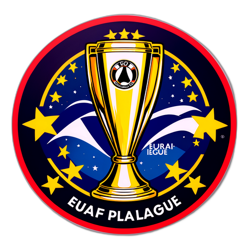 Наклейка з логотипом Ліги Європи УЄФА та зірками минулих переможців