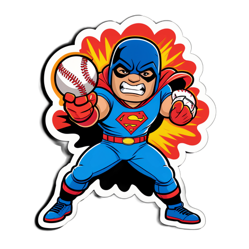 Rowdy Tellez Superhero Baseball Sticker