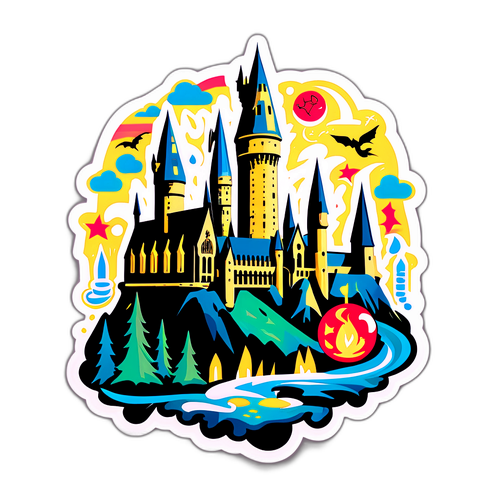 Magiczna naklejka inspirowana Harrym Poterem