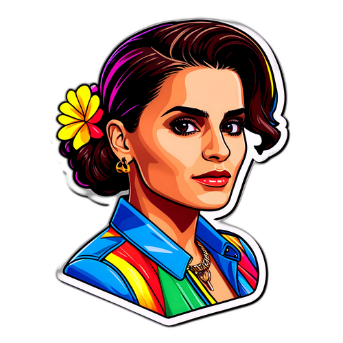 Sticker Nelly Furtado w stylu jej teledysków